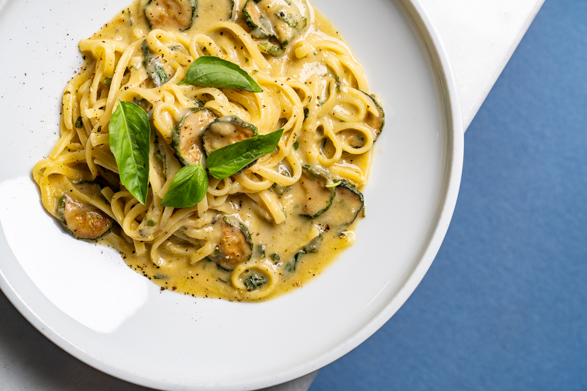 Fresh pasta with courgette and basil at SCALE Restaurant, MAP Boutique Hotel Nicosia